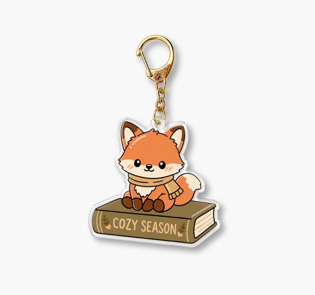 Bookish Keychain- Foxy - NEW