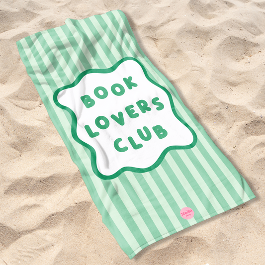 Beach Towel - Book Lovers Club Green
