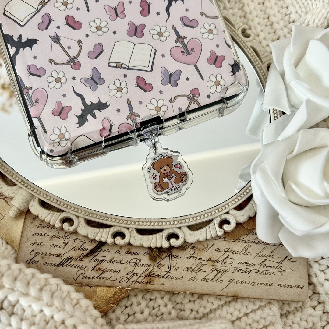 Dust Charm per E-reader/ Smartphone - Romance Bear