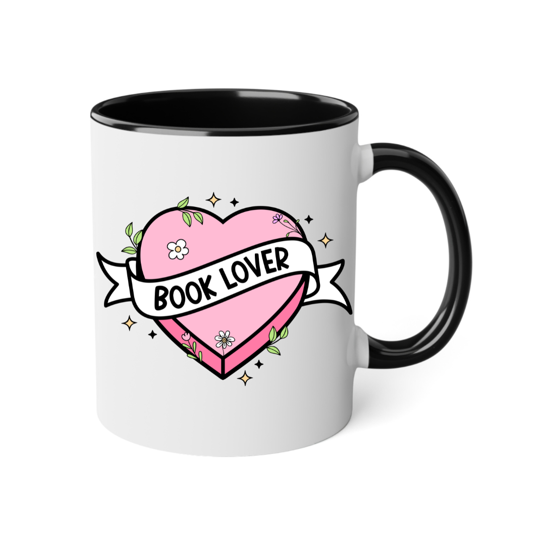 Ceramic Mug 300ml - Book Lover Heart