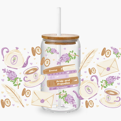 Glass Cup 500 ml - Pride Or Prejudice