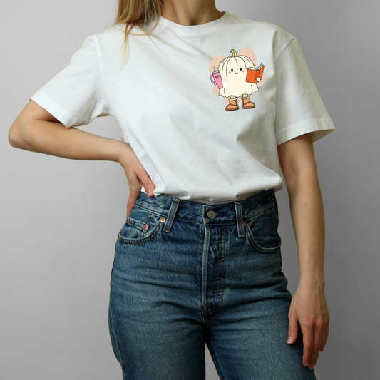 T-Shirt Pumpkin Ghost Reader