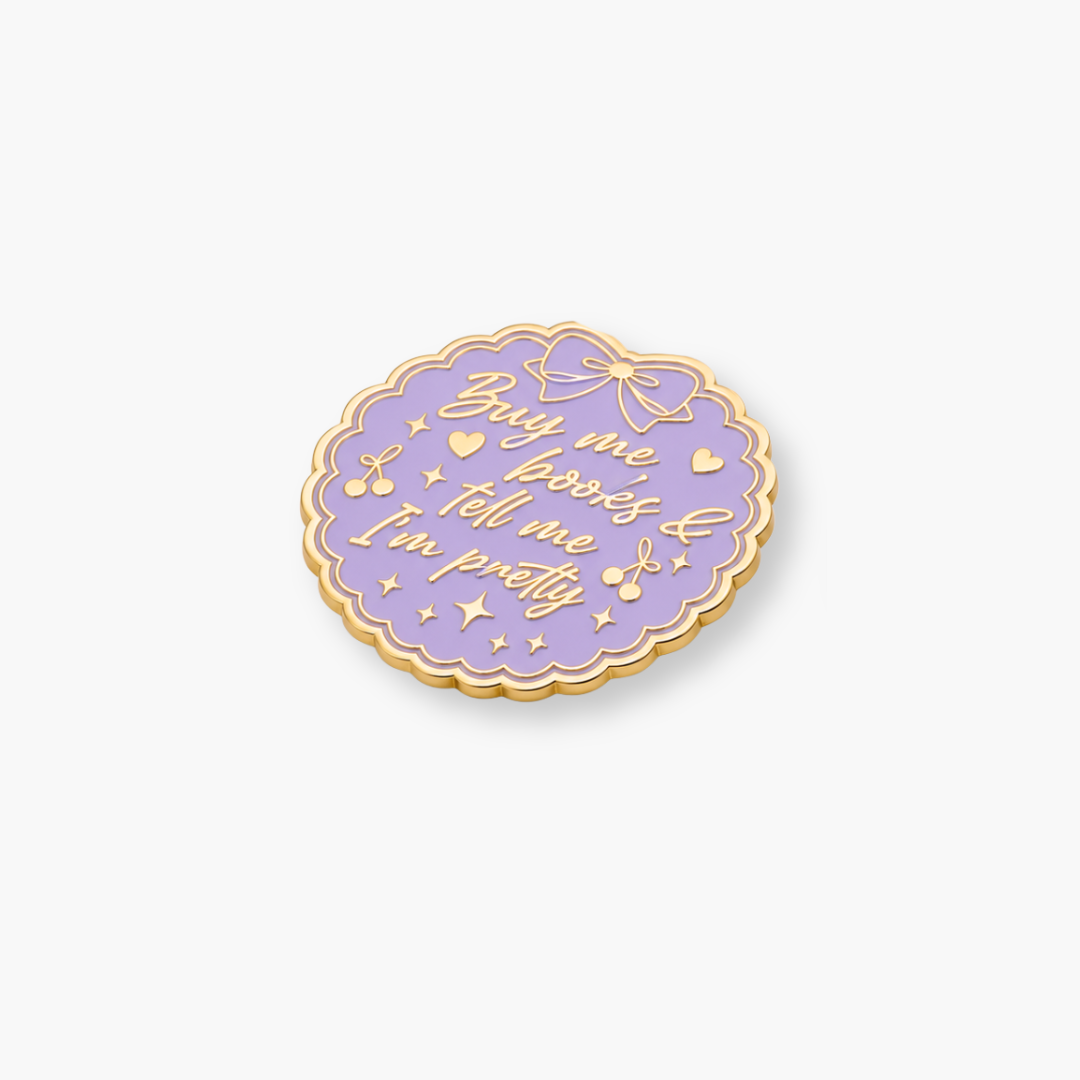 Spilla Buy Me Books Violet