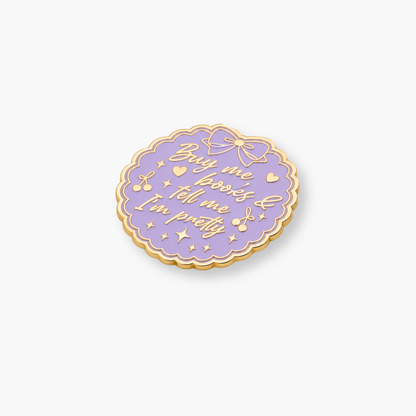 Spilla Buy Me Books Violet