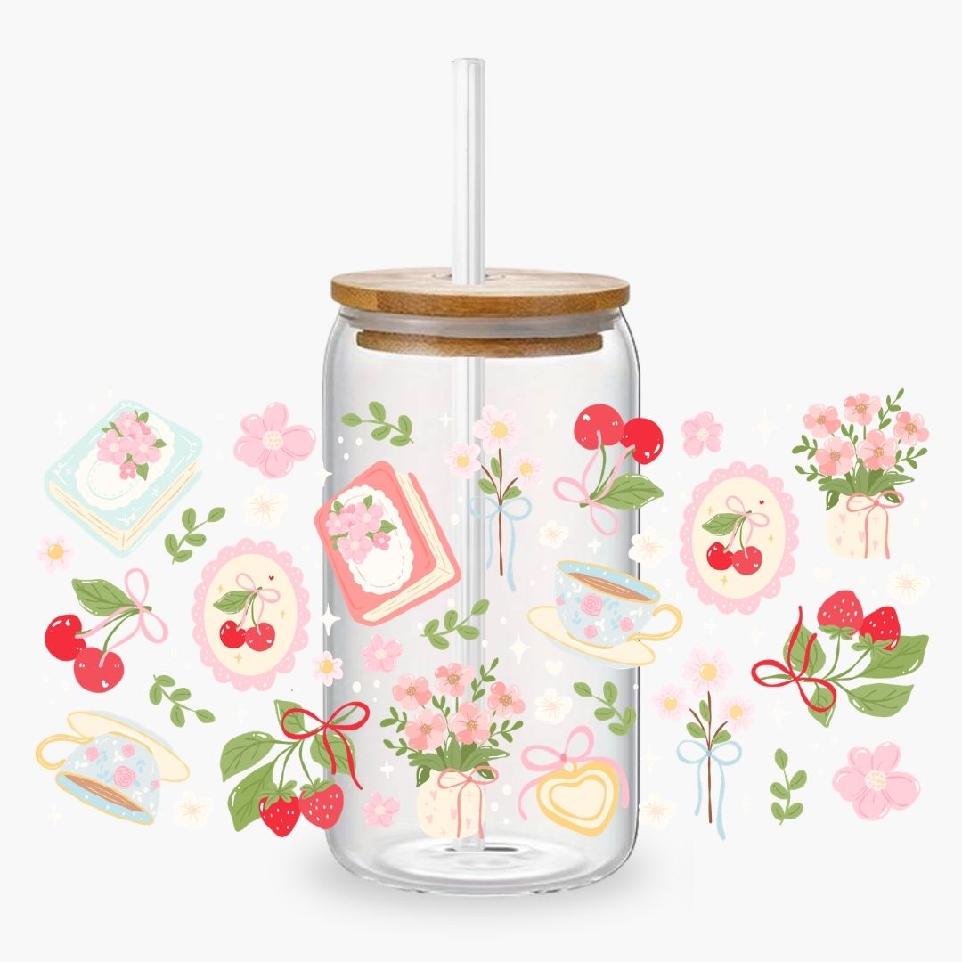 Glass Cup 500 ml - Springful - NEW