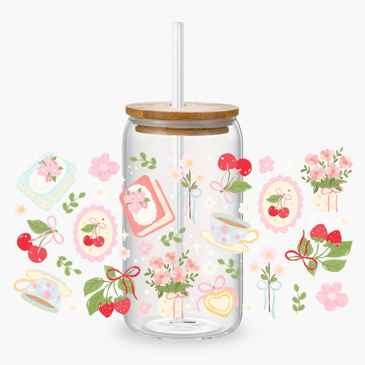Glass Cup 500 ml - Springful - NEW