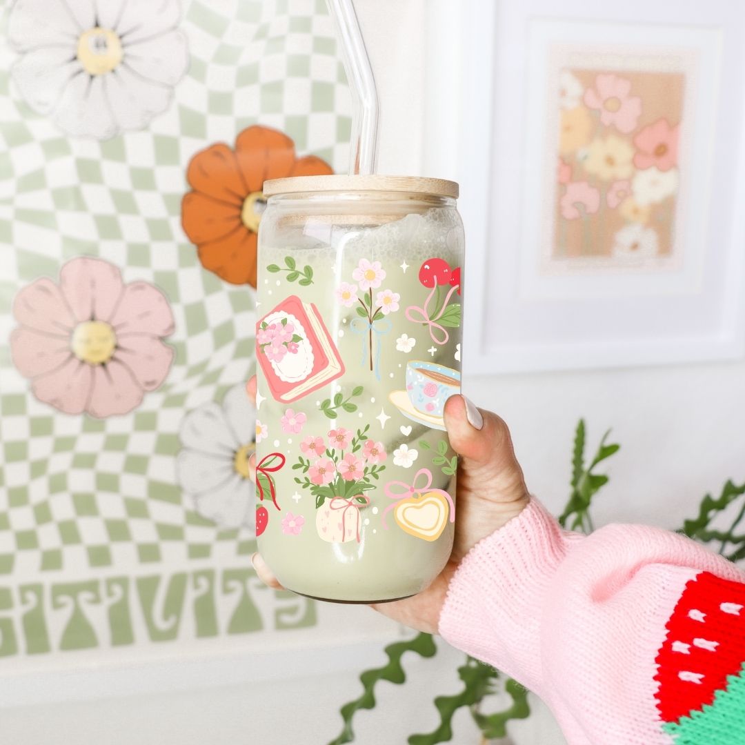 Glass Cup 500 ml - Springful - NEW