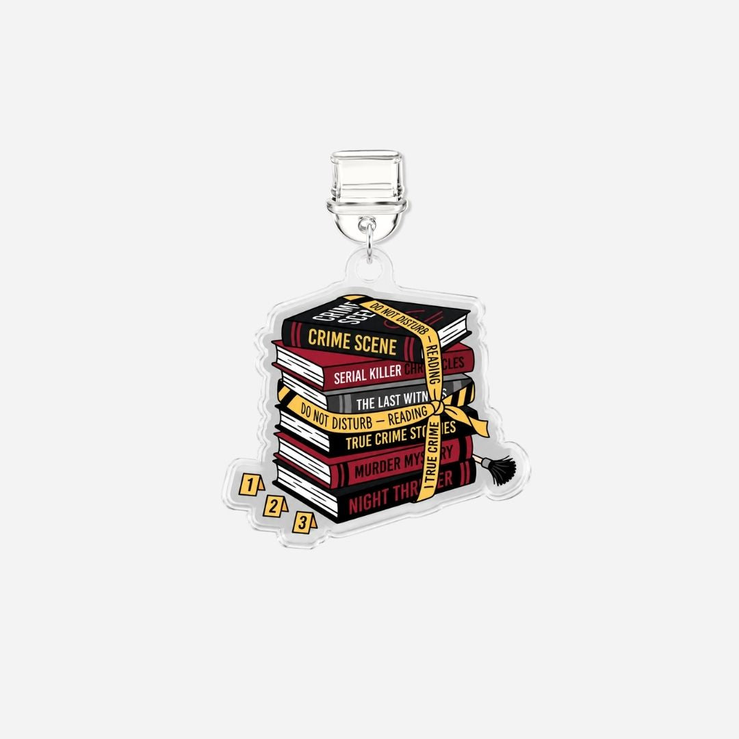 Dust Charm per E-reader/ Smartphone - Crime Pile