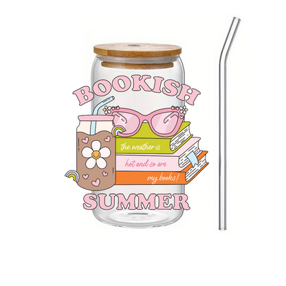Glass Cup 500 ml - Bookish Summer