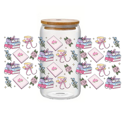 Glass Cup 500 ml - Books &amp; Tea