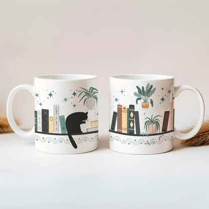 Tazza in ceramica 300 ml - Bookshelf Cat