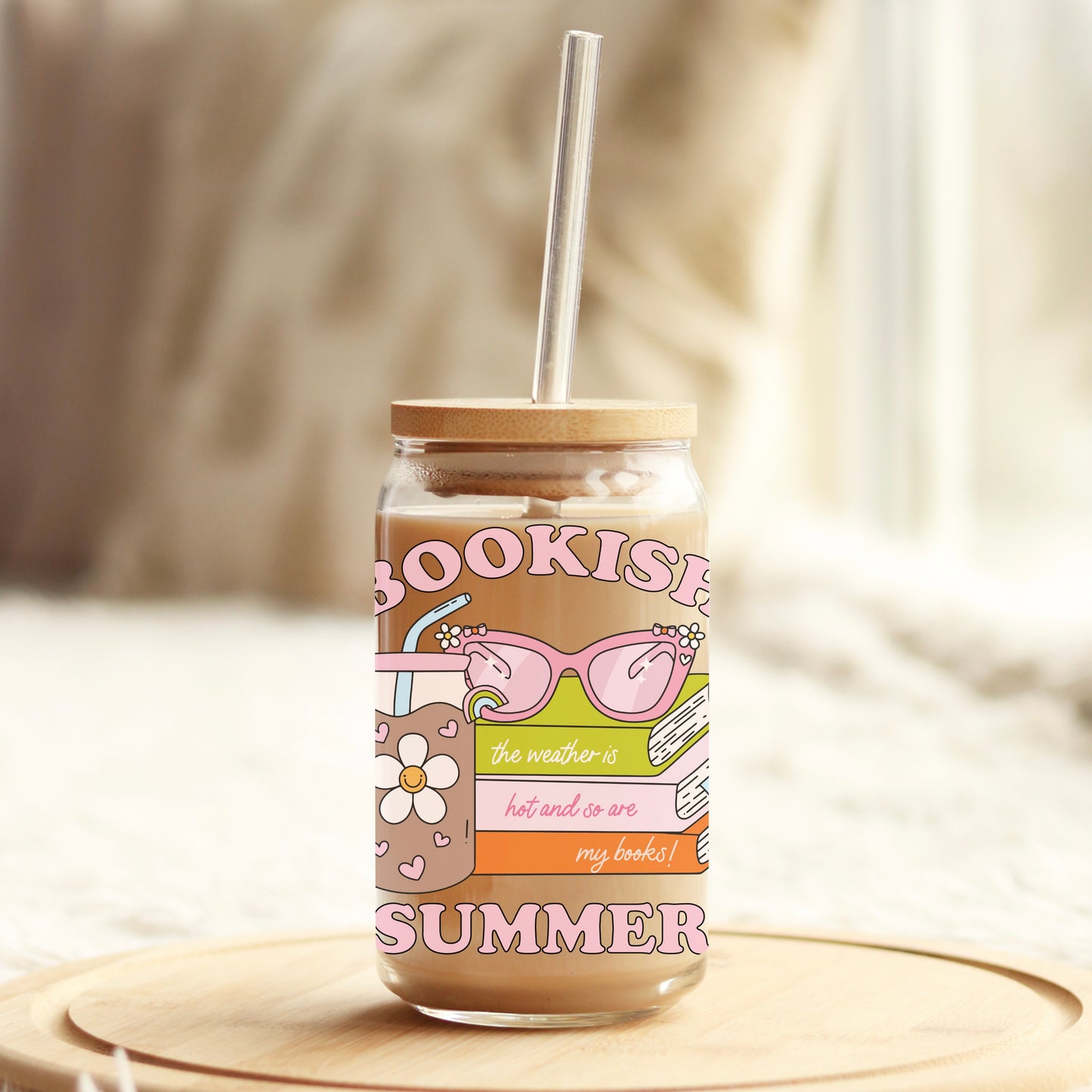 Glass Cup 500 ml - Bookish Summer