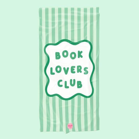 Beach Towel - Book Lovers Club Green