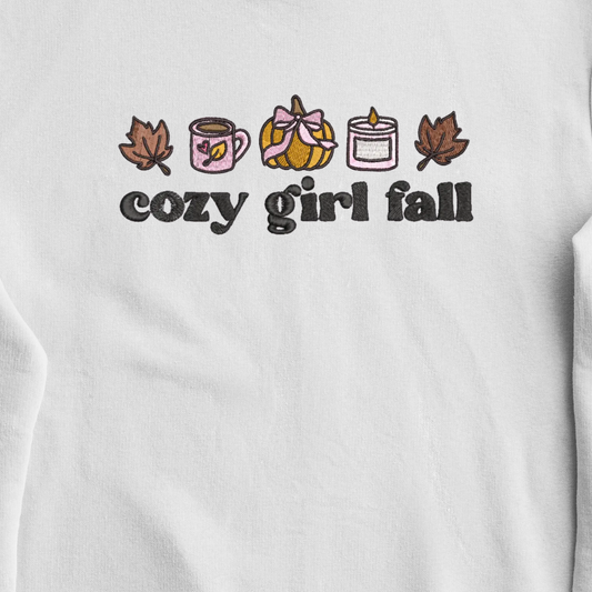 Felpa Ricamata - Cozy Girl Fall