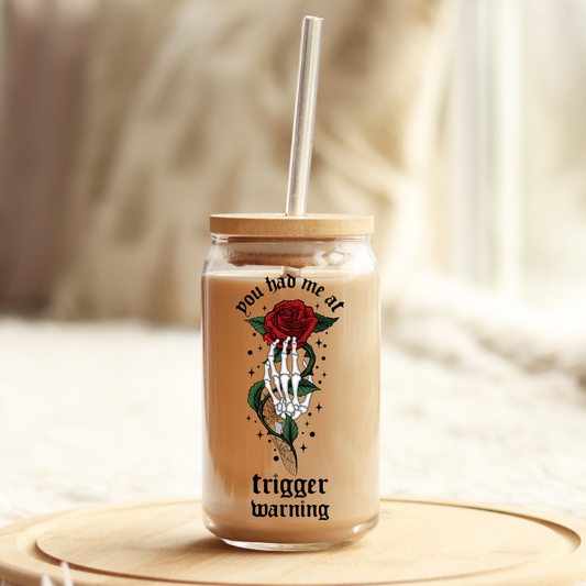 Glass Cup 500 ml - Trigger Warning