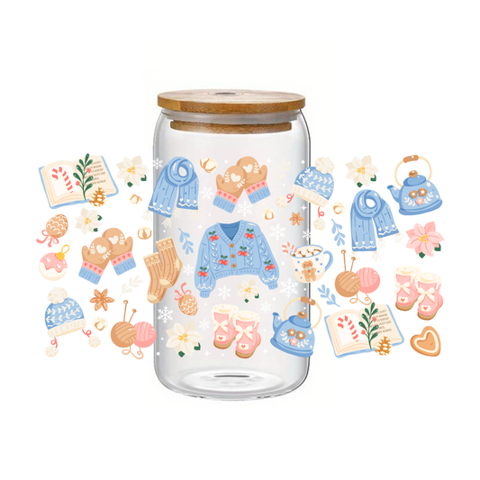 Glass Cup 500 ml - Winter Wrap