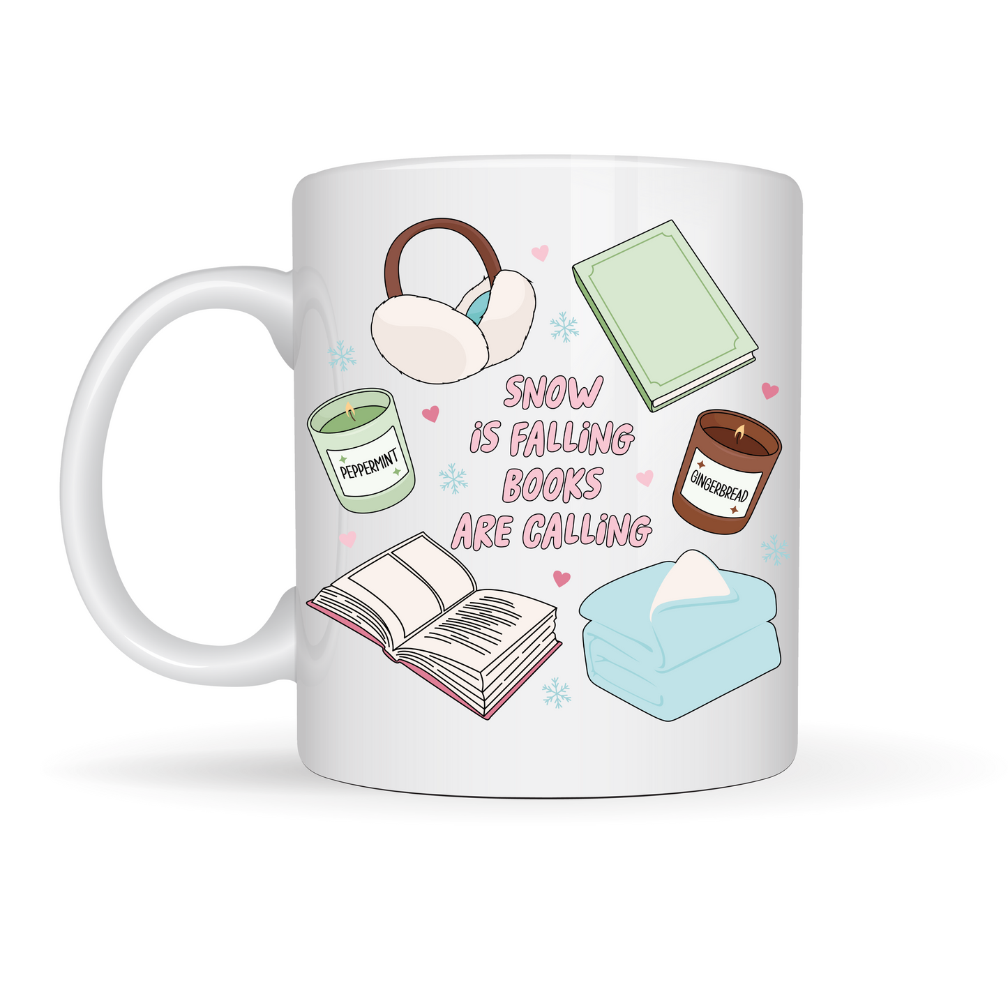 Tazza in ceramica 300 ml - Snow is Falling Books Are Calling