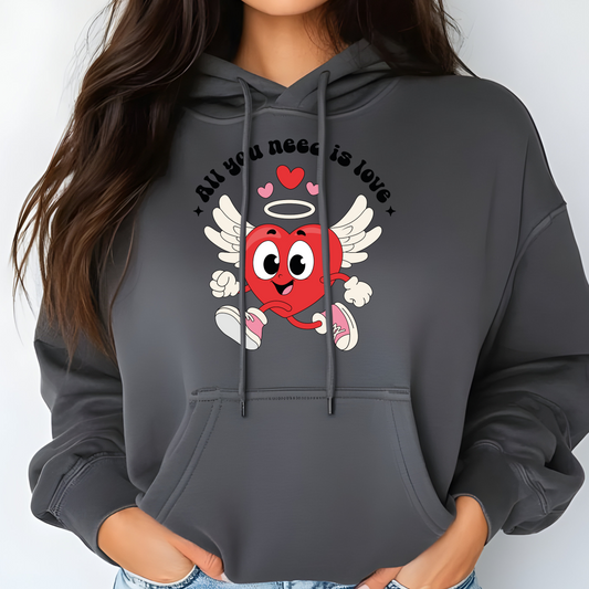 Felpa con Cappuccio - All You Need Is Love