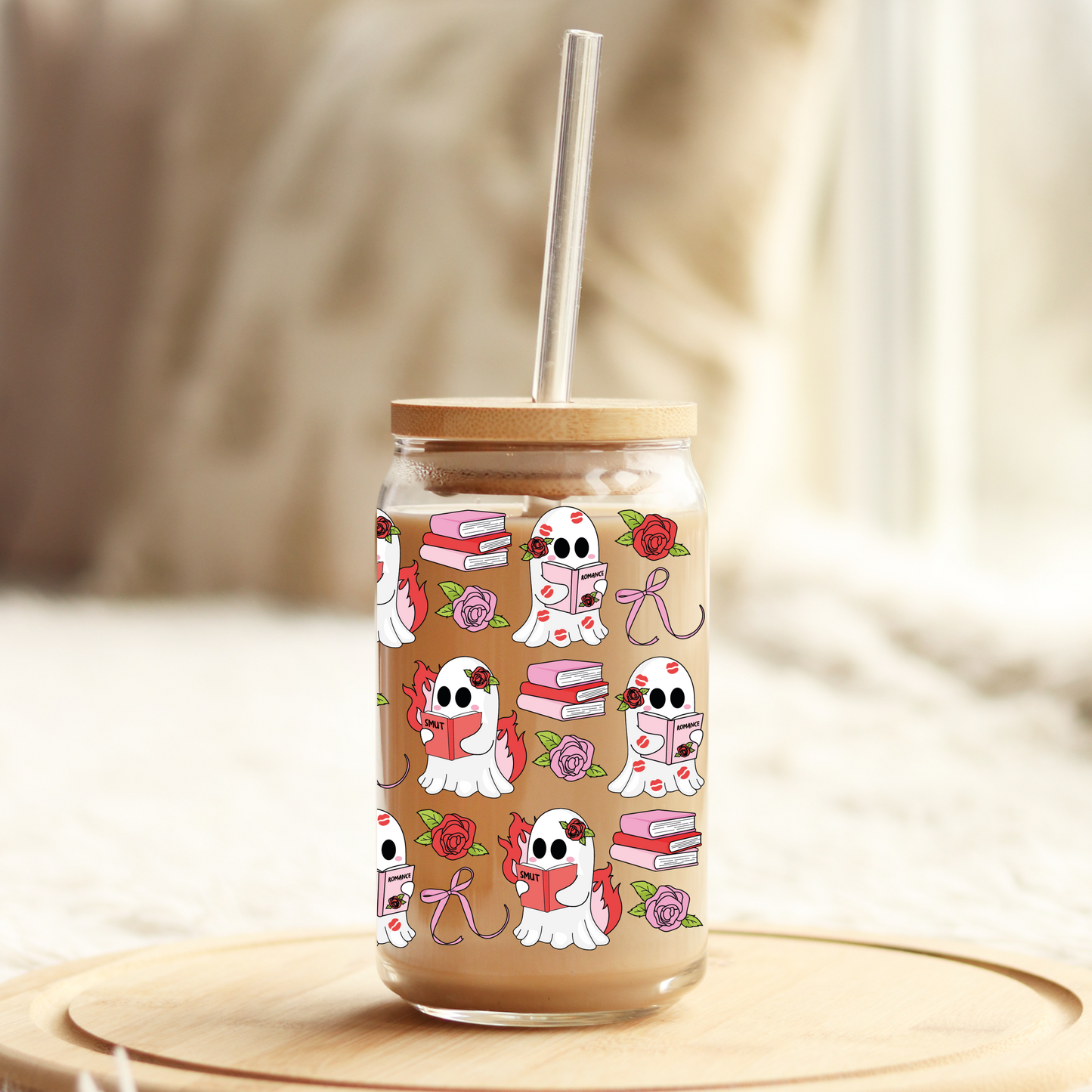 Glass Cup 500 ml - Romance & Smut Ghost