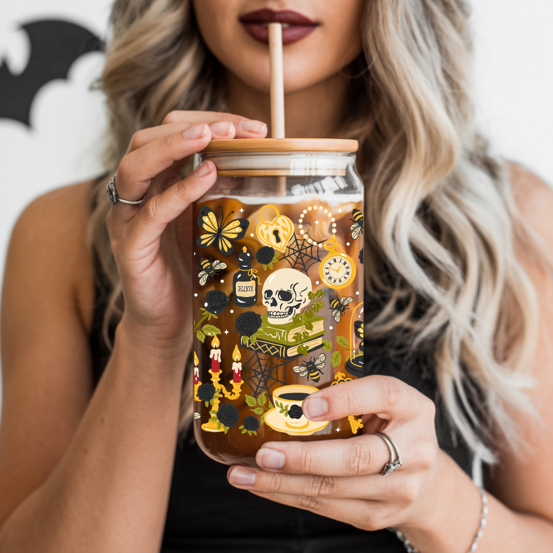 Glass Cup 500 ml - Gothic Wrap