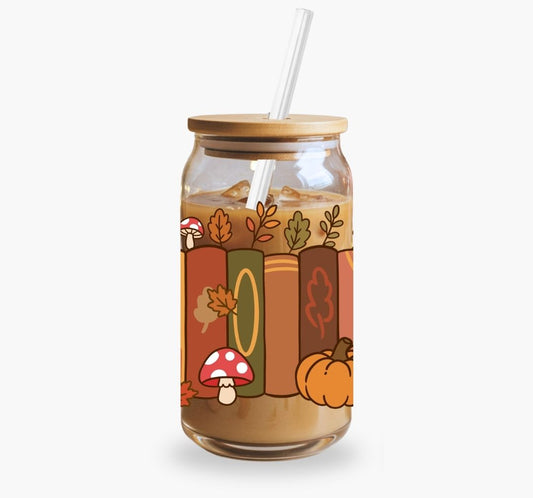 Glass Cup 500 ml - Fall Between Pages