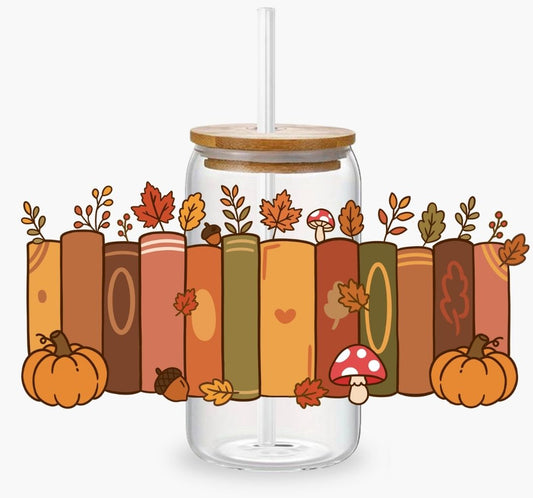 Glass Cup 500 ml - Fall Between Pages
