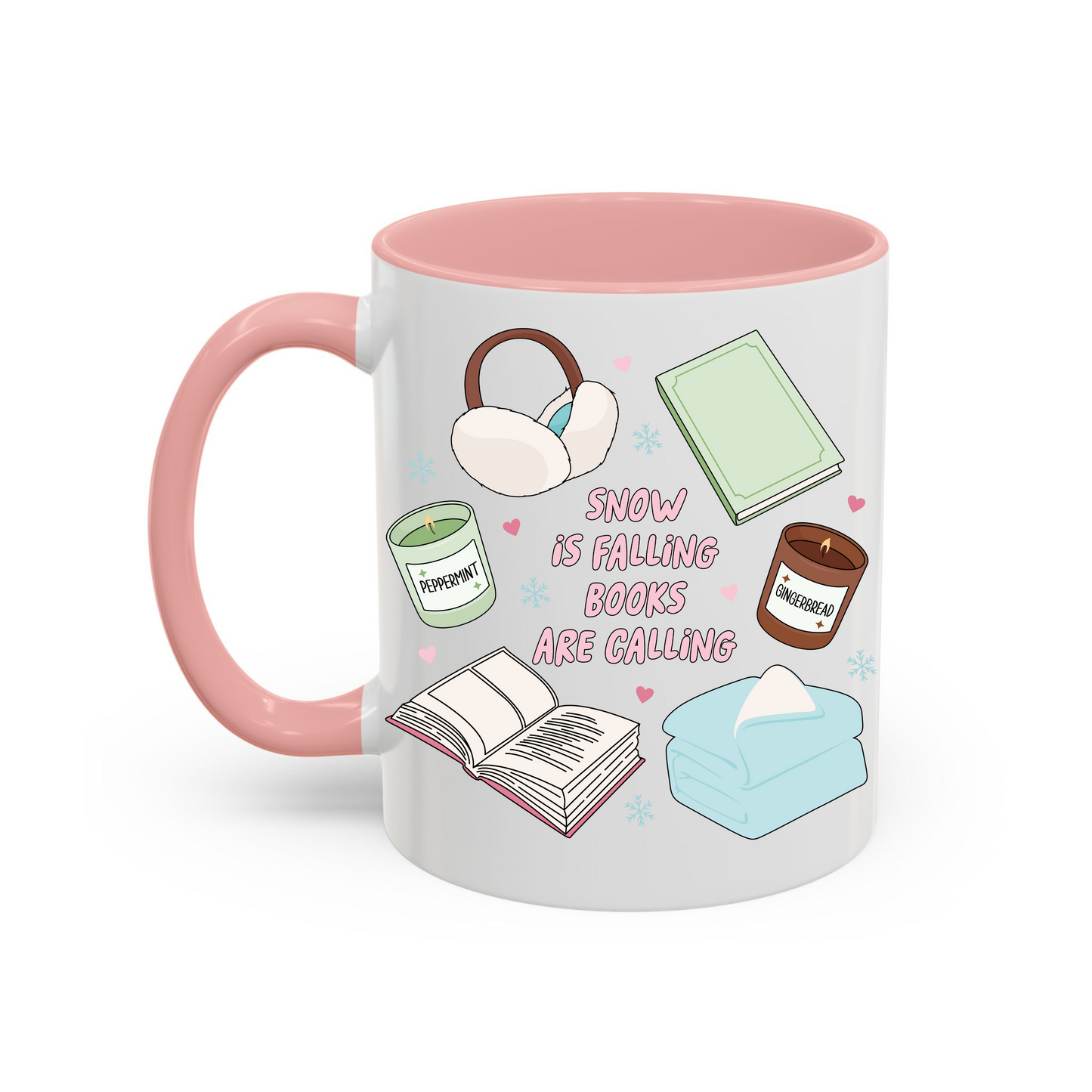 Tazza in ceramica 300 ml - Snow is Falling Books Are Calling