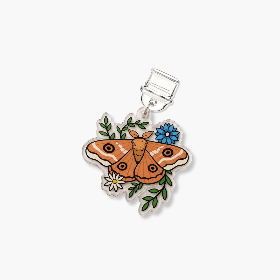 Dust Charm per E-reader/ Smartphone - Falena Dark Academia