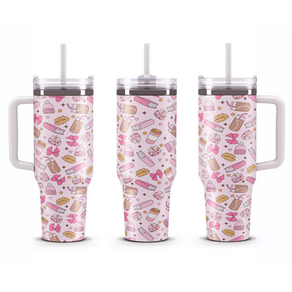 Travel Mug 1200 ml - Pink Coffee Cozy