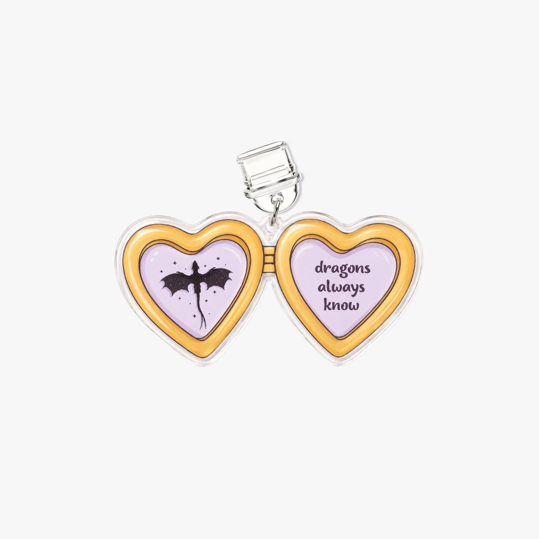 Dust Charm per E-reader/ Smartphone - Dragon Double Heart