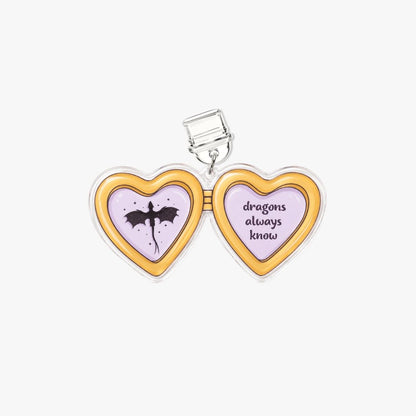 Dust Charm per E-reader/ Smartphone - Dragon Double Heart