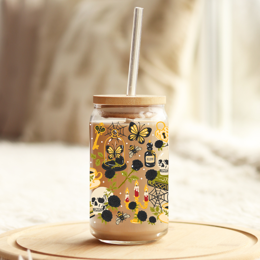 Glass Cup 500 ml - Gothic Wrap