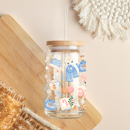 Glass Cup 500 ml - Winter Wrap