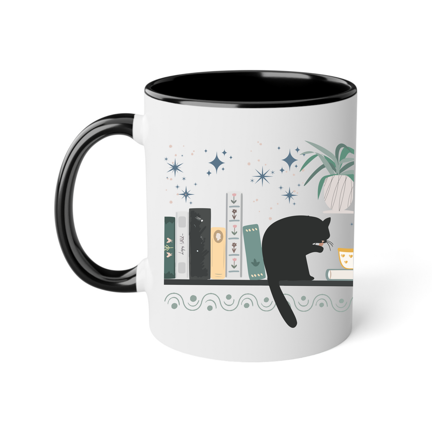 Tazza in ceramica 300 ml - Bookshelf Cat