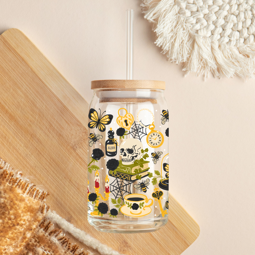 Glass Cup 500 ml - Gothic Wrap