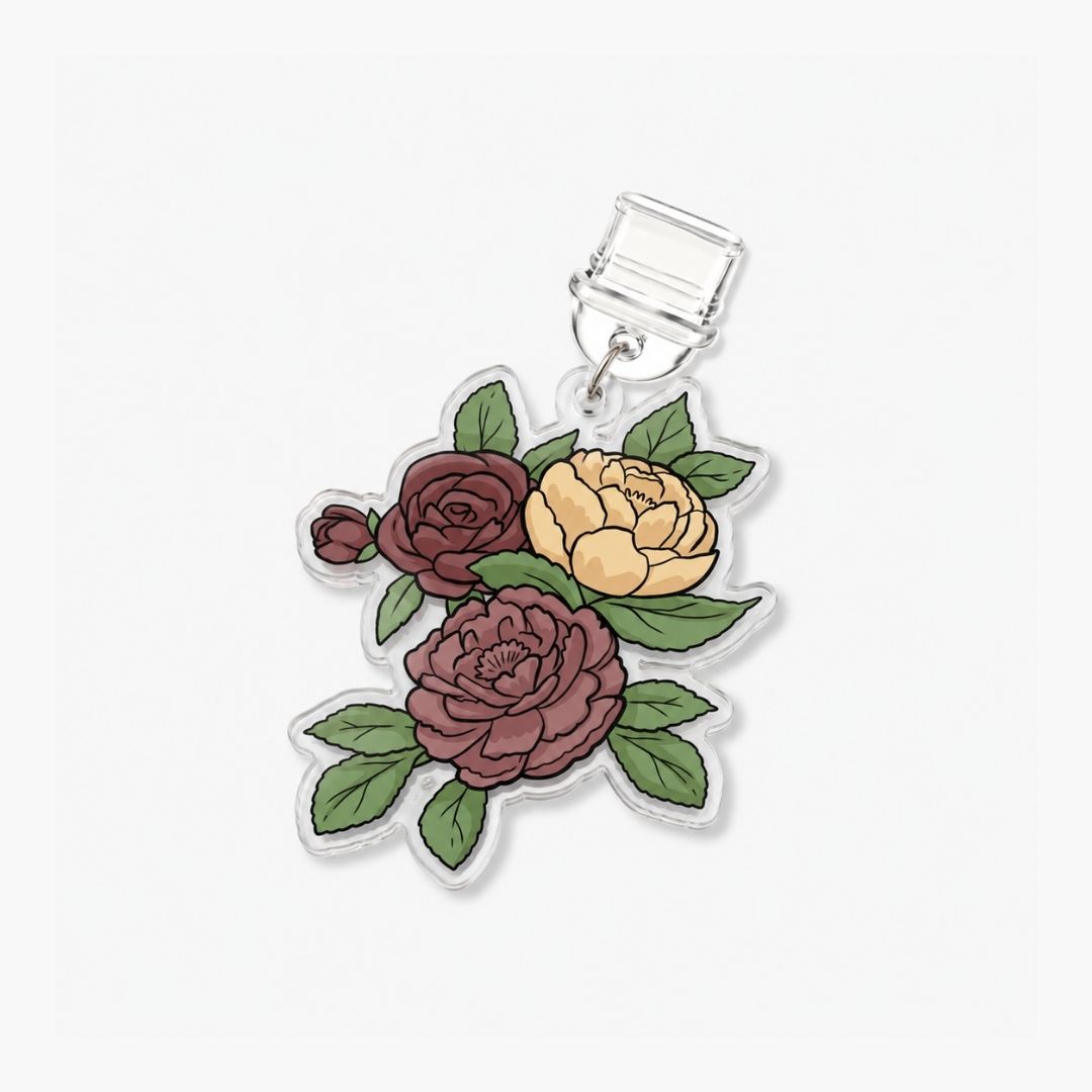 Dust Charm per E-reader/ Smartphone - Roses Dark Academia