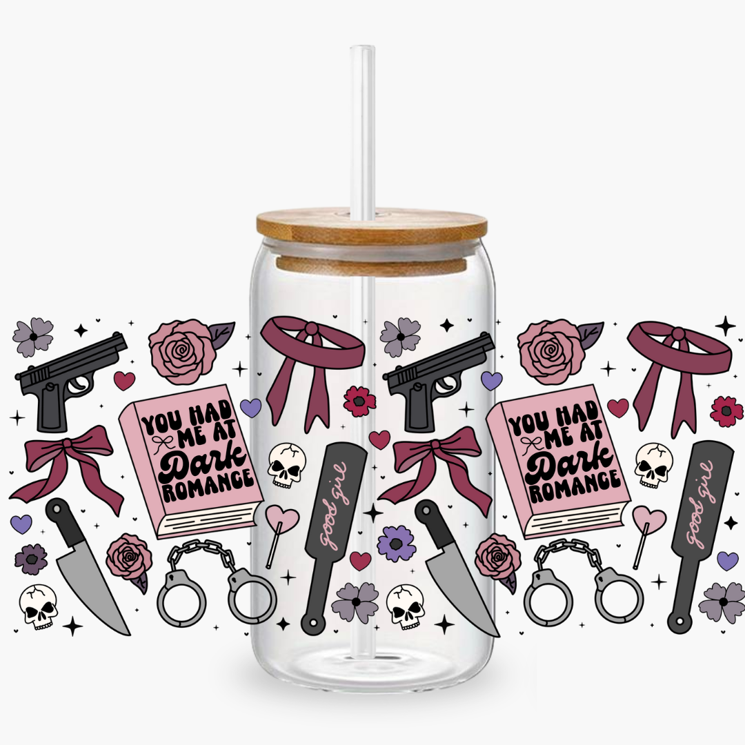 Glass Cup 500 ml - You Had Me Dark Romance