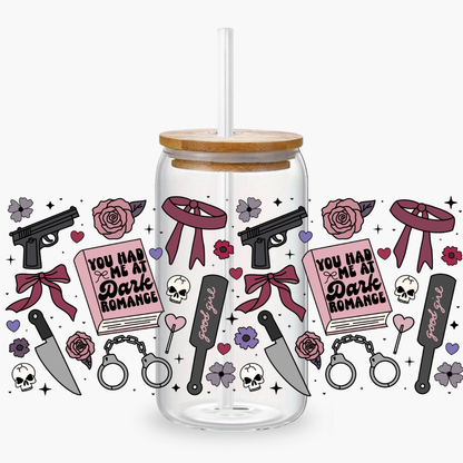 Glass Cup 500 ml - You Had Me Dark Romance