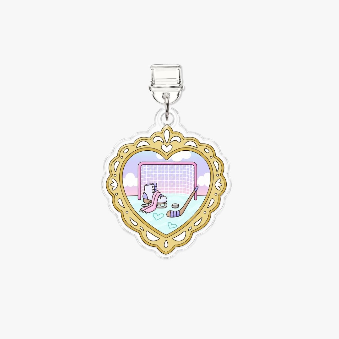 Dust Charm per E-reader/ Smartphone - Hockey Heart