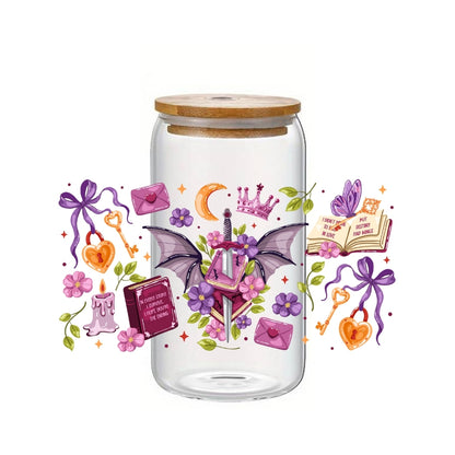 Glass Cup 500 ml - Wings & Sword