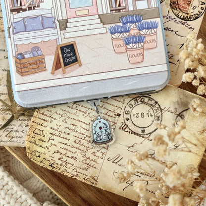 Dust Charm per E-reader/ Smartphone - Rose Glass