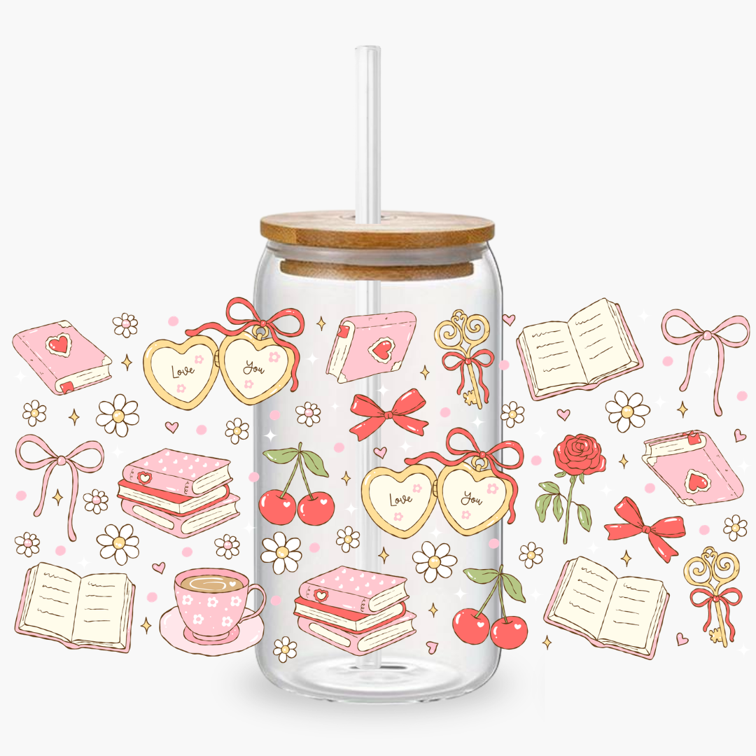 Glass Cup 500 ml - LoveYou Books