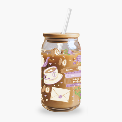 Glass Cup 500 ml - Pride Or Prejudice