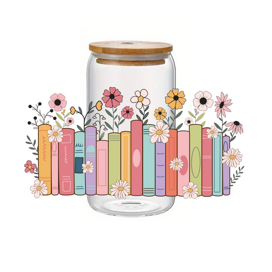 Glass Cup 500 ml - Books