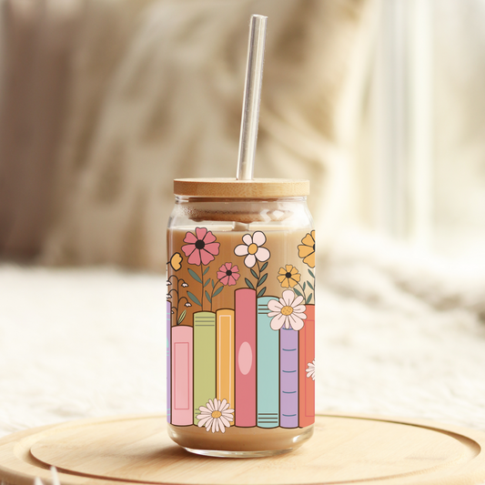 Glass Cup 500 ml - Books