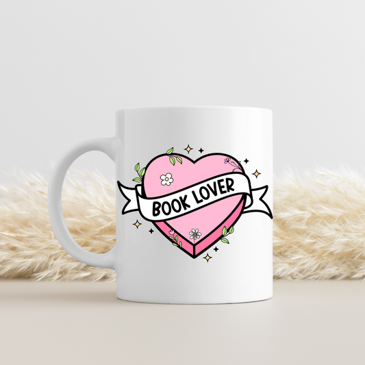 Ceramic Mug 300ml - Book Lover Heart