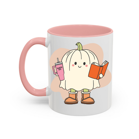 Ceramic mug 300 ml - Pumpkin Ghost Reader