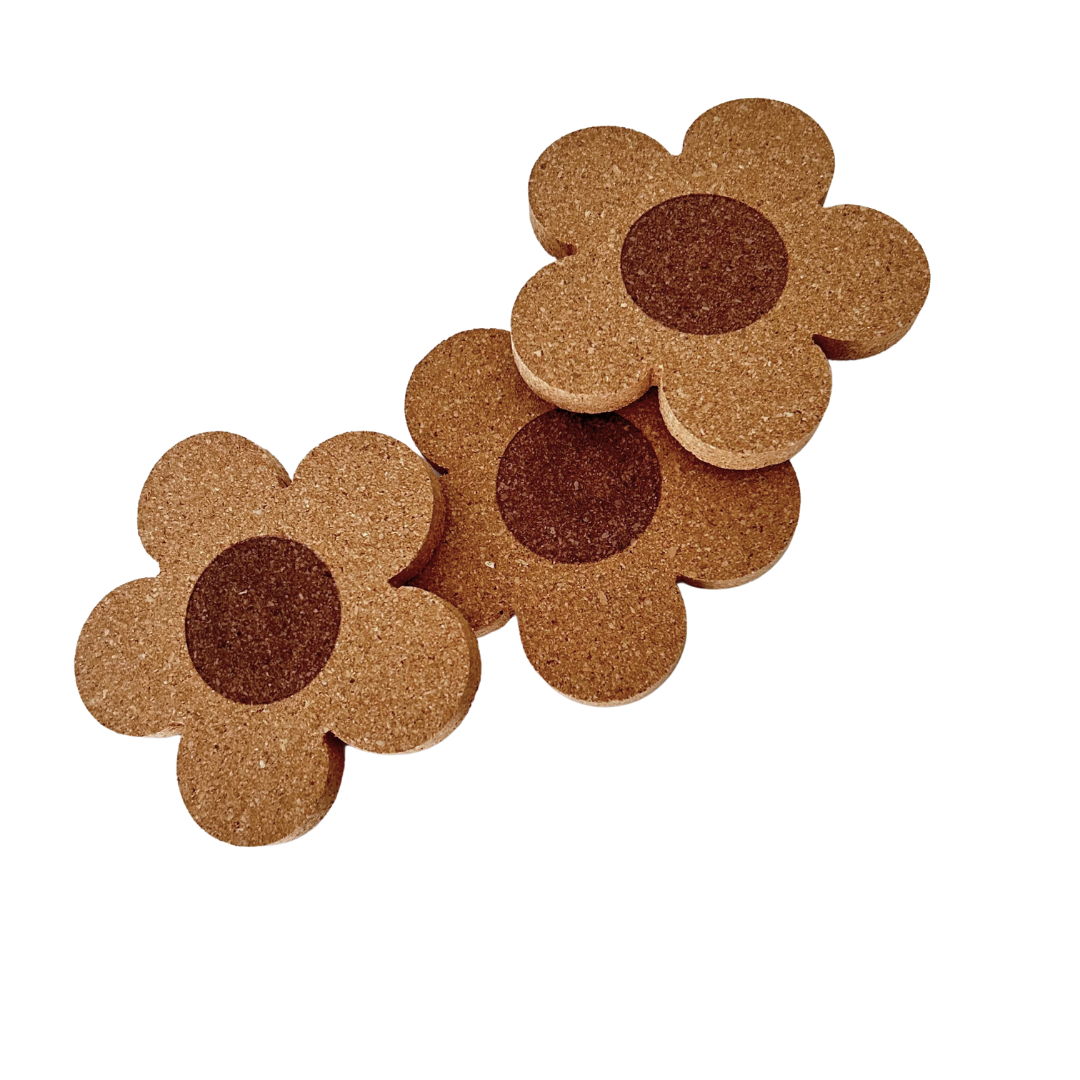 Flower Shaped Cork Coaster