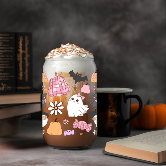 Glass Cup 500 ml - Spooky Cute