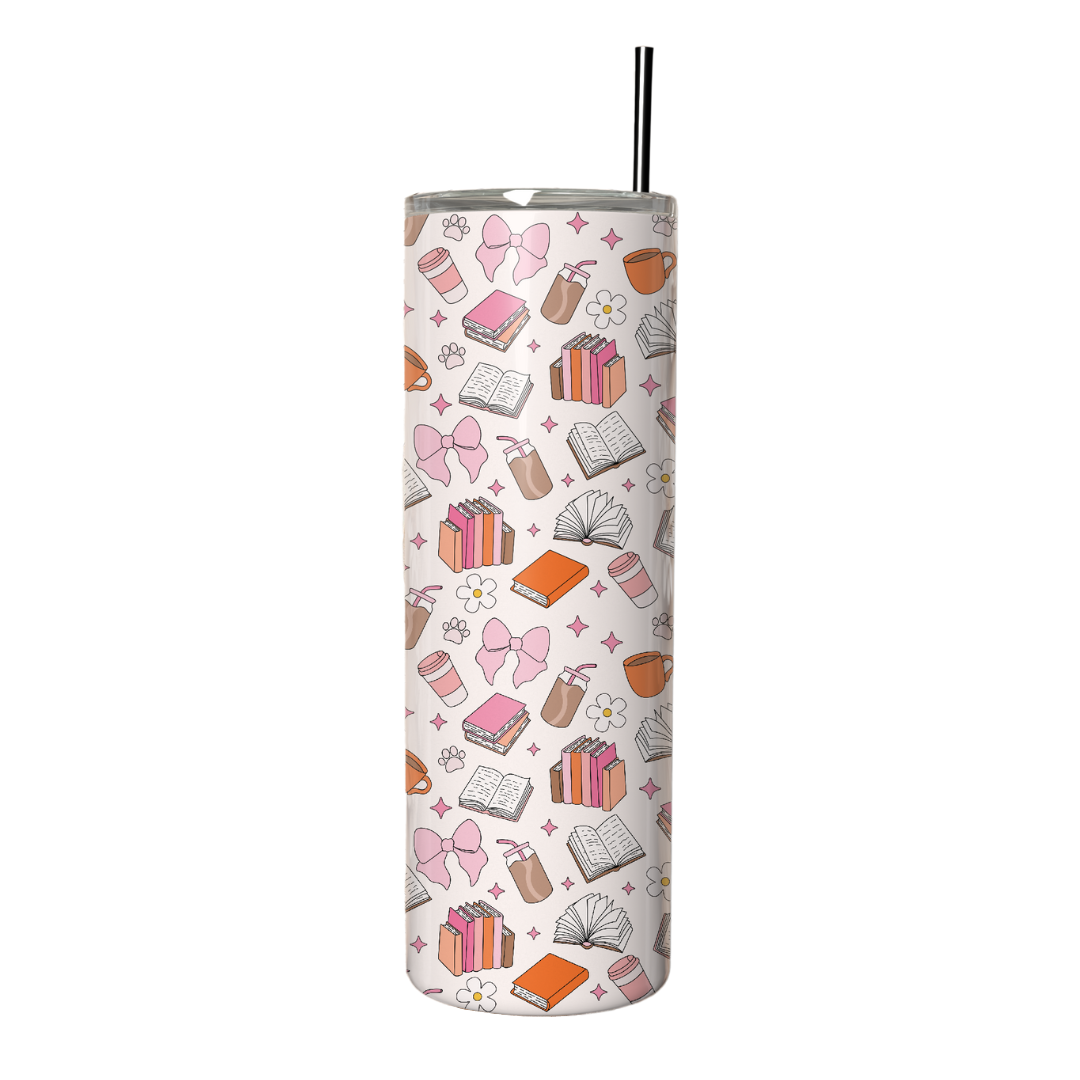Tumbler 600 ml - Bookish Pattern